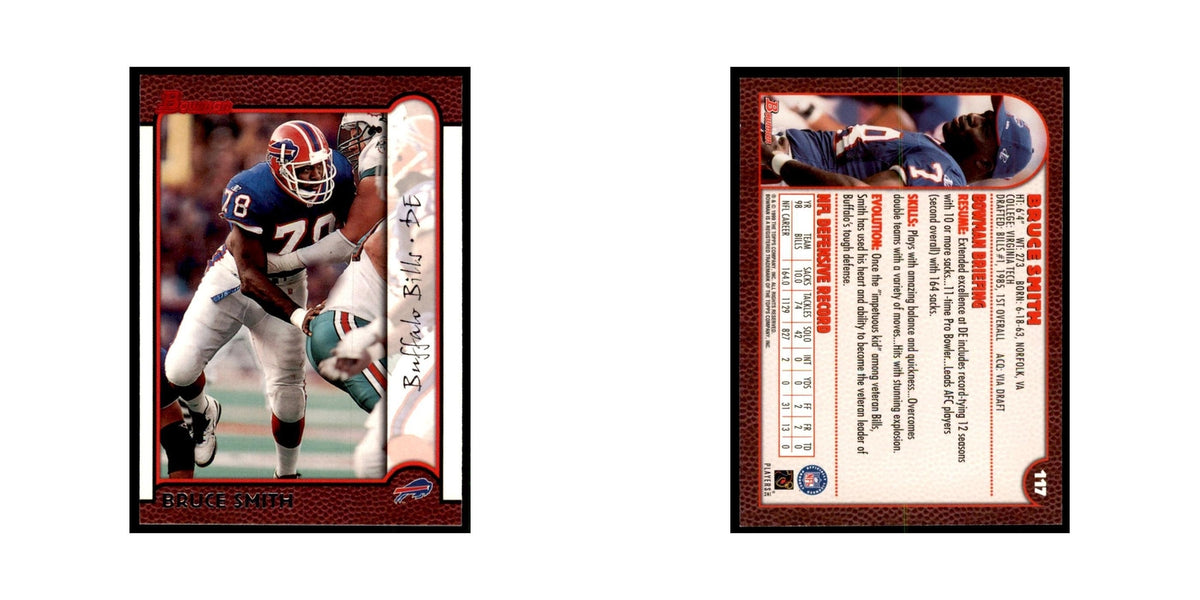 1999 Bowman Bruce Smith Football Cards #117