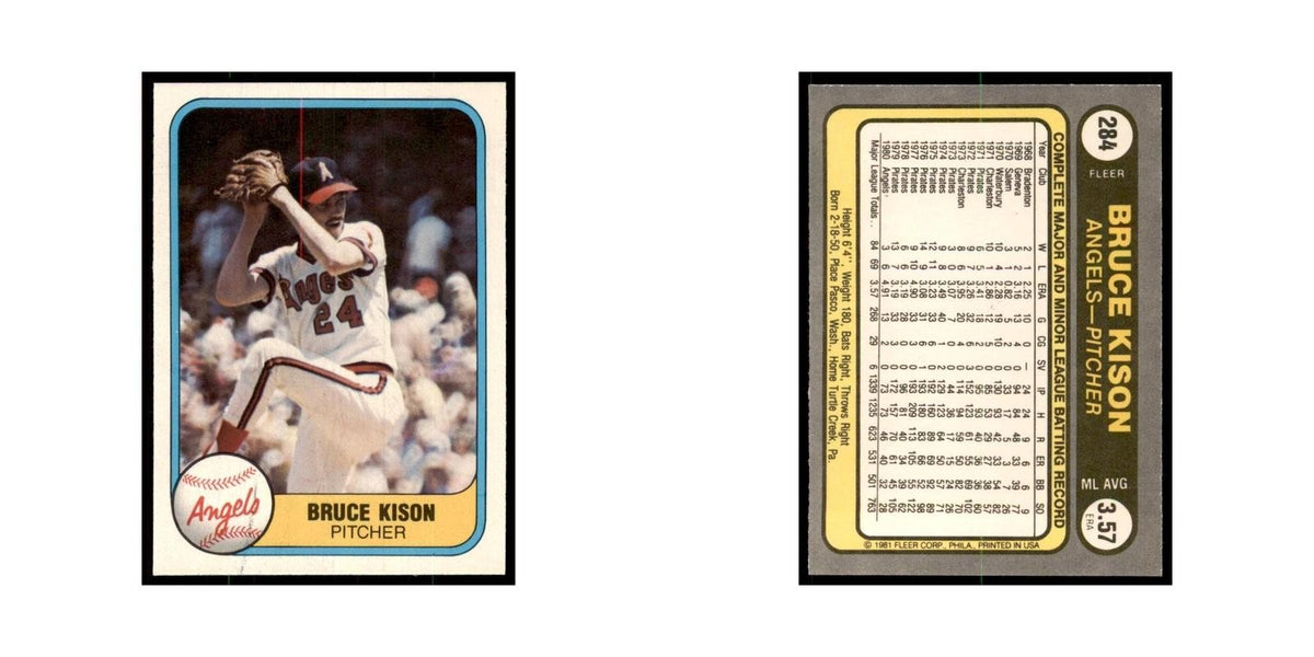 1981 Fleer Bruce Kison Baseball Cards #284