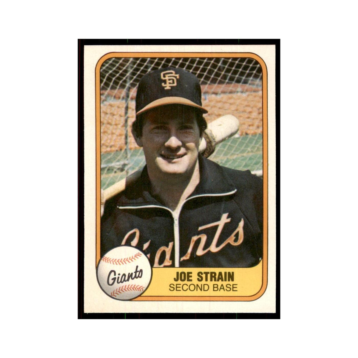 1981 Fleer Joe Strain Baseball Cards #458