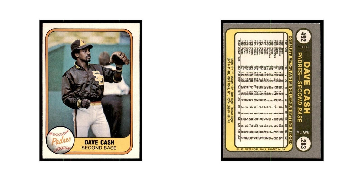 1981 Fleer Dave Cash Baseball Cards #492