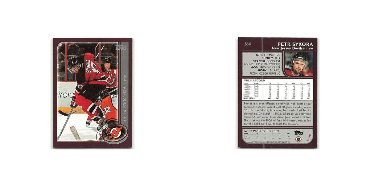 Petr Sykora 2002 Topps #164 New Jersey Devils Hockey Card NM