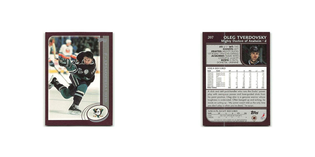 Oleg Tverdovsky 2002 Topps #207 Anaheim Mighty Ducks Hockey Card NM