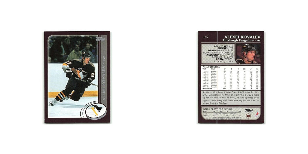 Alexei Kovalev 2002 Topps #147 Pittsburgh Penguins Hockey Card NM