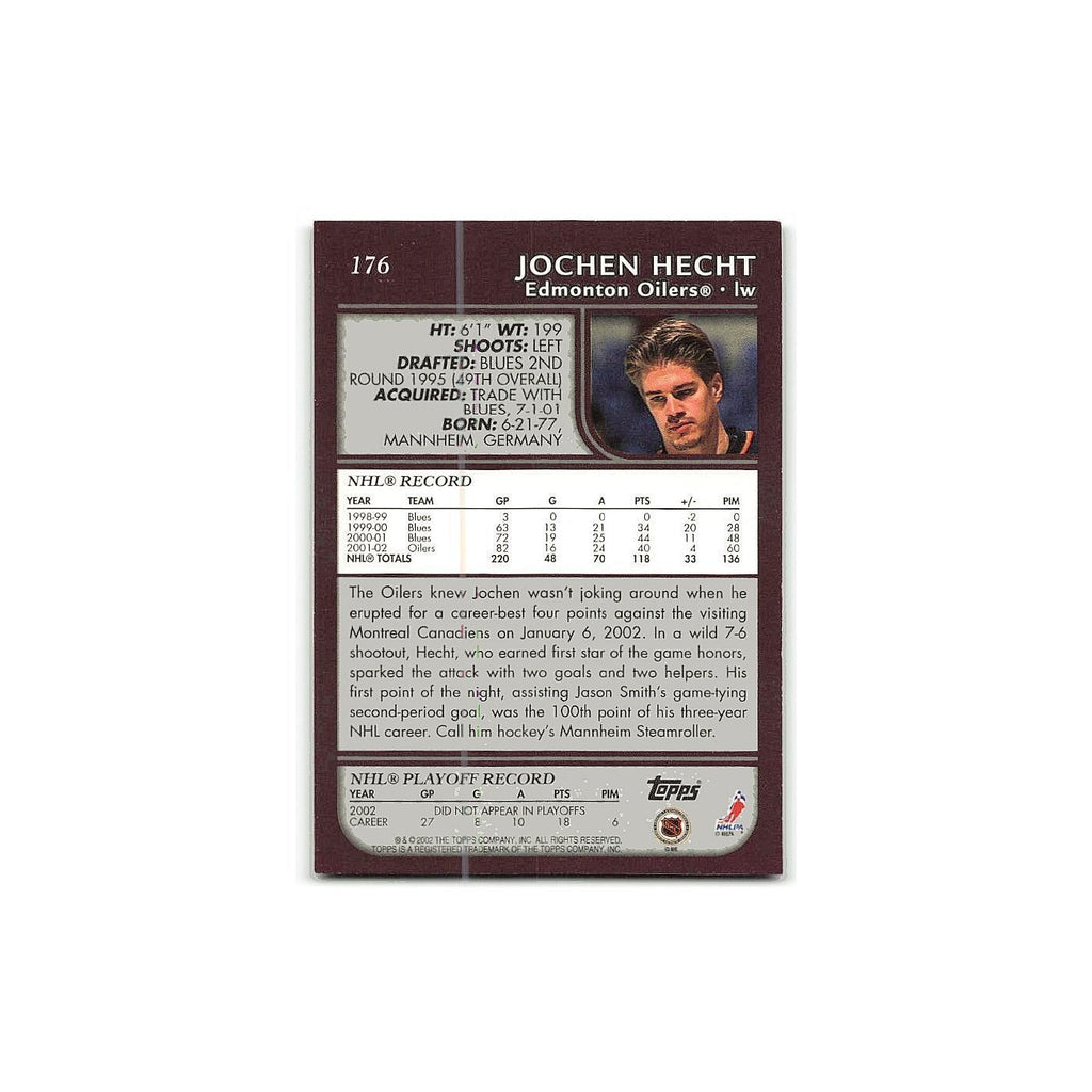 Jochen Hecht 2002 Topps #176 Edmonton Oilers Hockey Card NM