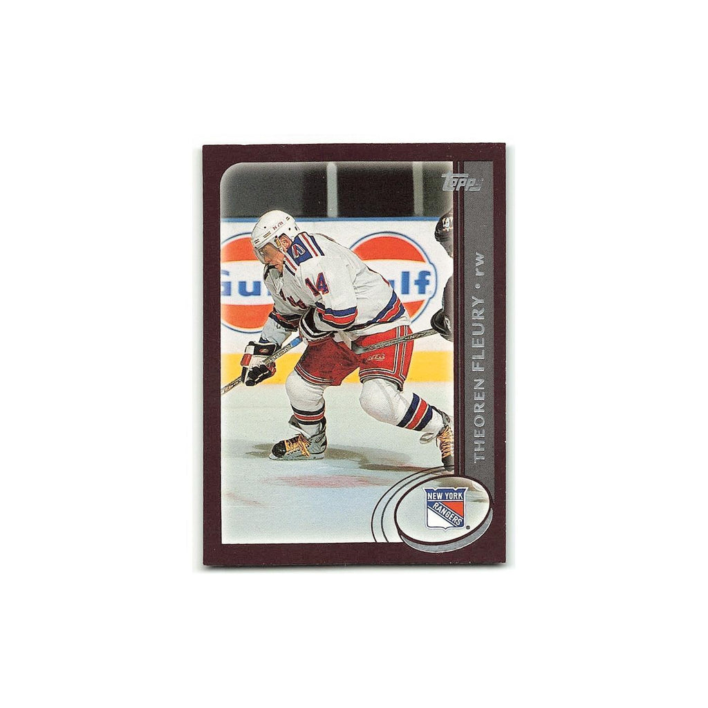 Theo Fleury 2002 Topps #202 New York Rangers Hockey Card NM