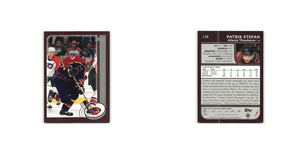 Patrik Stefan 2002 Topps #138 Atlanta Thrashers Hockey Card NM
