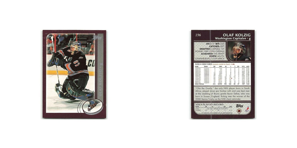 Olaf Kolzig 2002 Topps #156 Washington Capitals Hockey Card NM