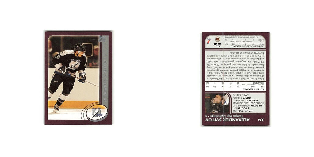 Alexander Svitov Rookie 2002 Topps #334 Tampa Bay Lightning Hockey Card NM