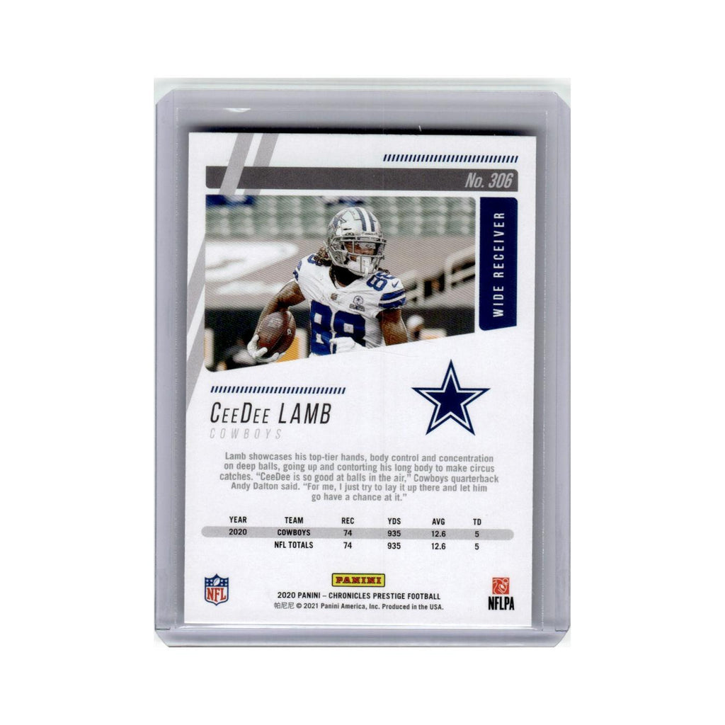CeeDee Lamb Rookie 2020 Panini Chronicles Prestige #306 Dallas Cowboys NM