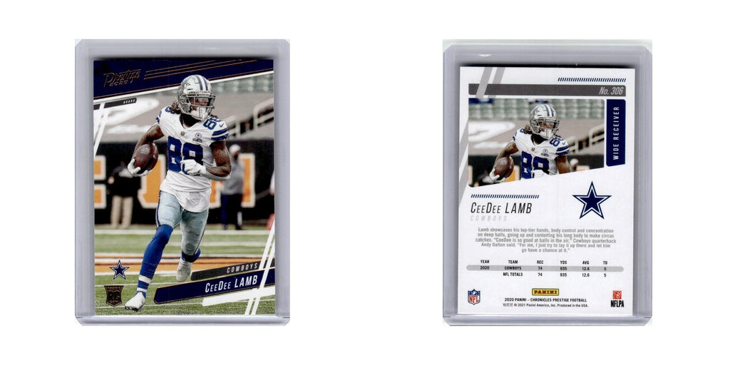 CeeDee Lamb Rookie 2020 Panini Chronicles Prestige #306 Dallas Cowboys NM
