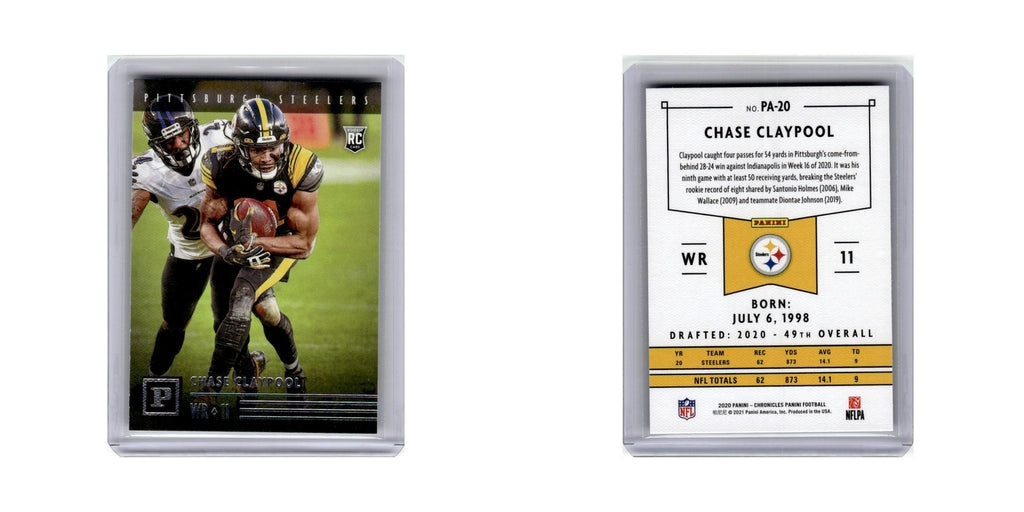 Chase Claypool Rookie 2020 Panini Chronicles #PA-20 Pittsburgh Steelers NM