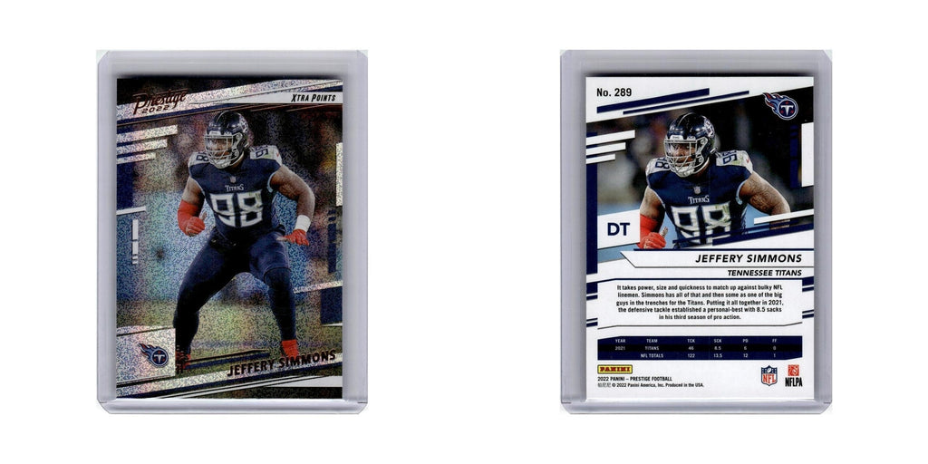 Jeffery Simmons 2022 Panini Prestige Xtra Points #289 Tennessee Titans NM