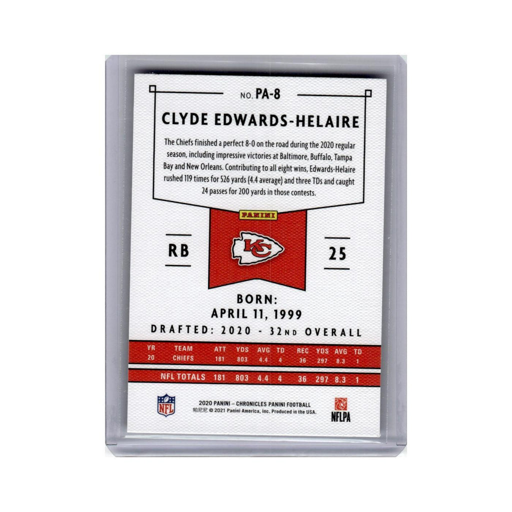 Clyde Edwards-Helaire Rookie 2020 Panini Chronicles #PA-8 Kansas City Chiefs NM