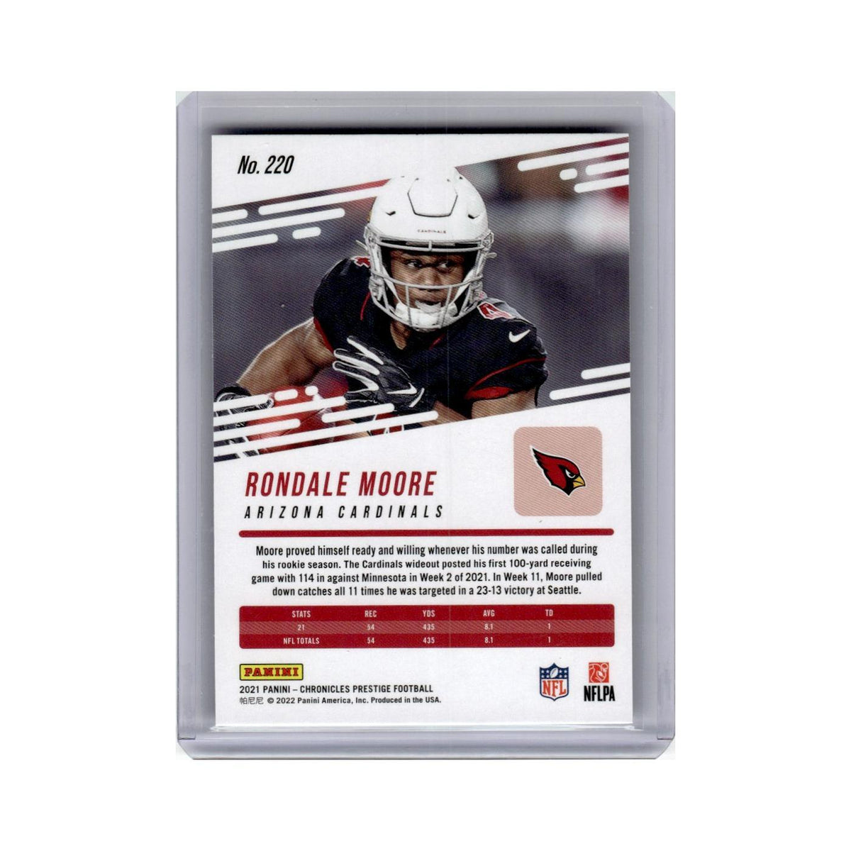Rondale Moore Rookie 2021 Panini Prestige #220 Arizona Cardinals NM
