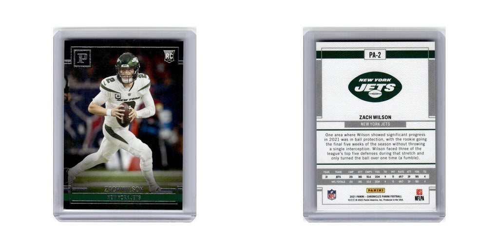 Zach Wilson Rookie 2021 Panini Chronicles #PA-2 New York Jets Football Card NM