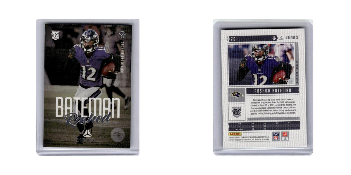 Rashod Bateman Rookie 2021 Panini Chronicles Luminance #215 Baltimore Ravens NM