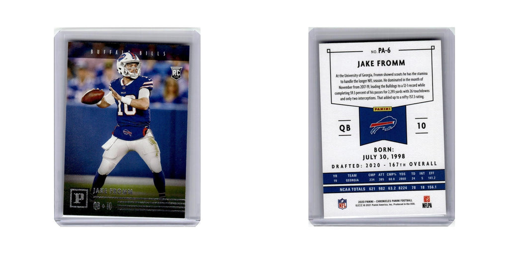 Jake Fromm Rookie 2020 Panini Chronicles #PA-6 Buffalo Bills Football Card NM