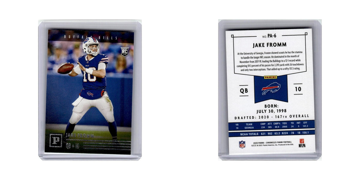 Jake Fromm Rookie 2020 Panini Chronicles #PA-6 Buffalo Bills Football Card NM