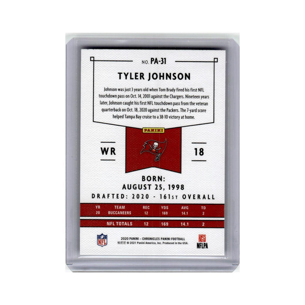 Tyler Johnson Rookie 2020 Panini Chronicles #PA-31 Tampa Bay Buccaneers NM
