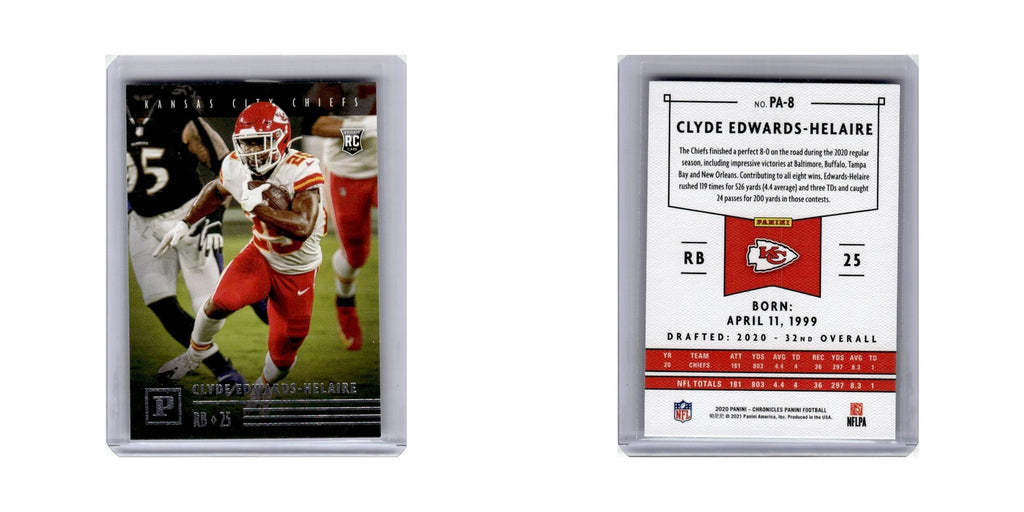 Clyde Edwards-Helaire Rookie 2020 Panini Chronicles #PA-8 Kansas City Chiefs NM