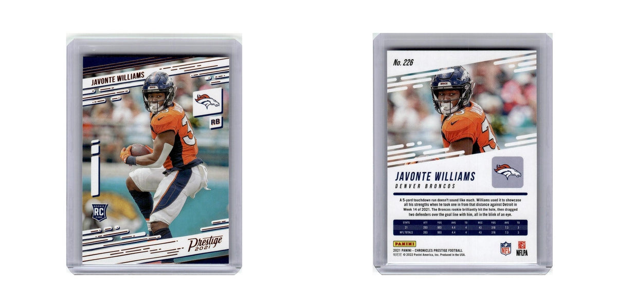 Javonte Williams Rookie 2021 Panini Prestige #226 Denver Broncos NM