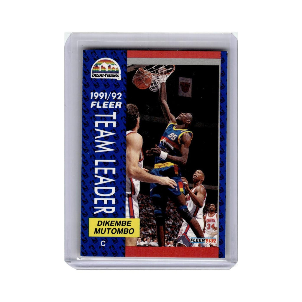 Dikembe Mutombo 1991 Fleer #378 Denver Nuggets Basketball Card NM