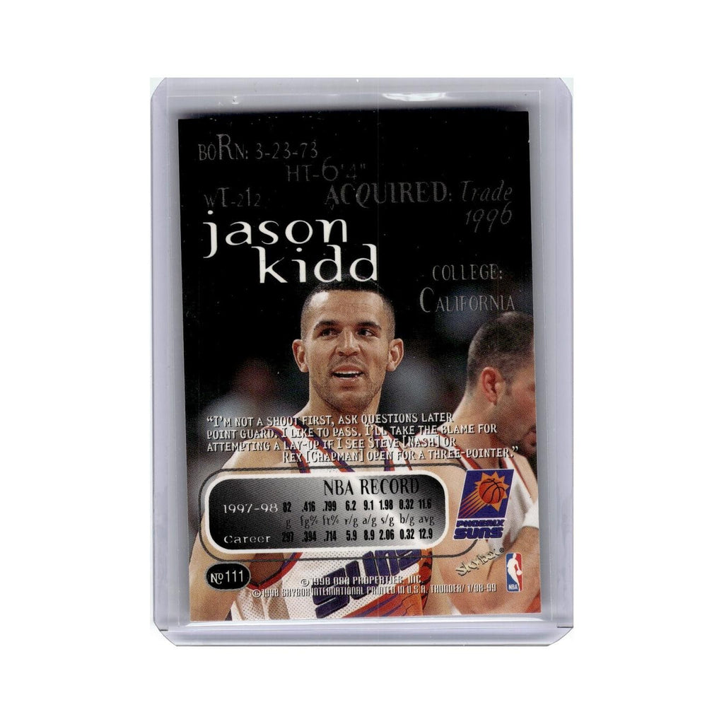 Jason Kidd 1998 Skybox Thunder #111 Phoenix Suns Basketball Card NM