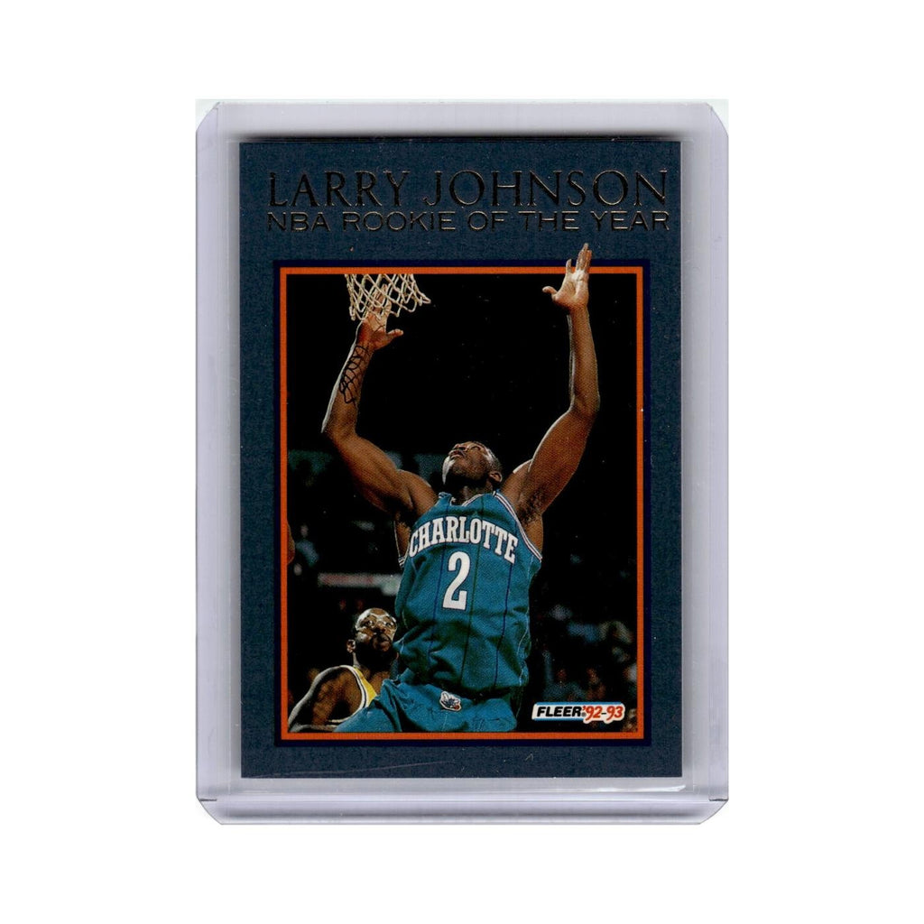 Larry Johnson 1992 Fleer #13 Charlotte Hornets Basketball Card NM