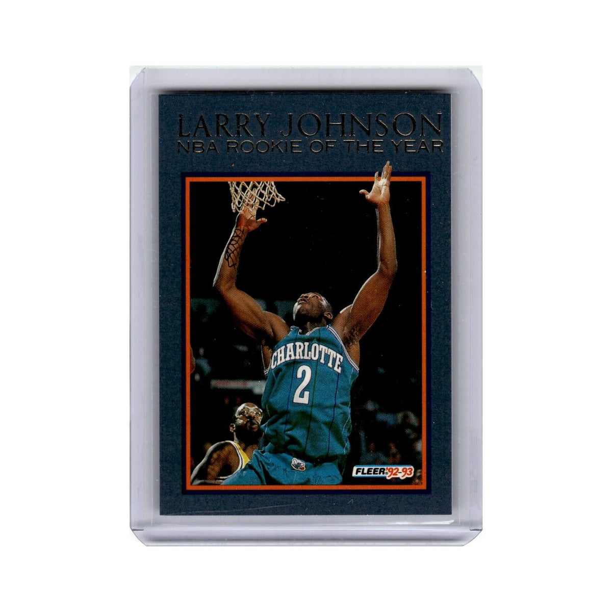 Larry Johnson 1992 Fleer #13 Charlotte Hornets Basketball Card NM