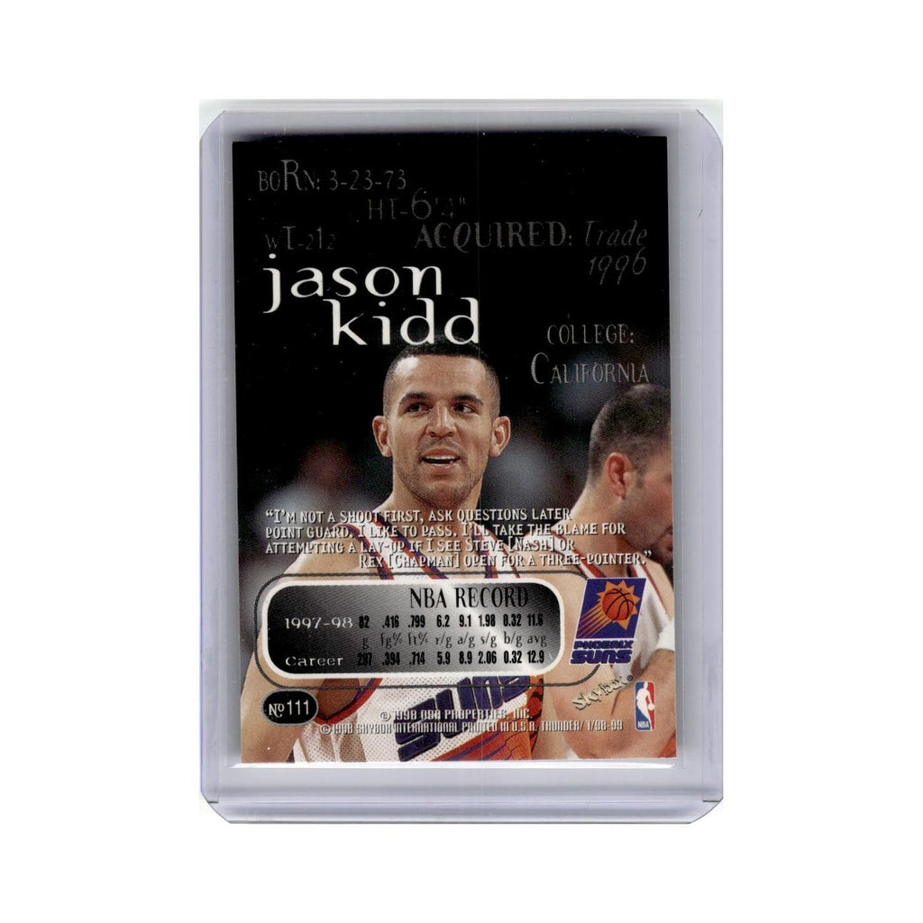 Jason Kidd 1998 Skybox Thunder #111 Phoenix Suns Basketball Card NM