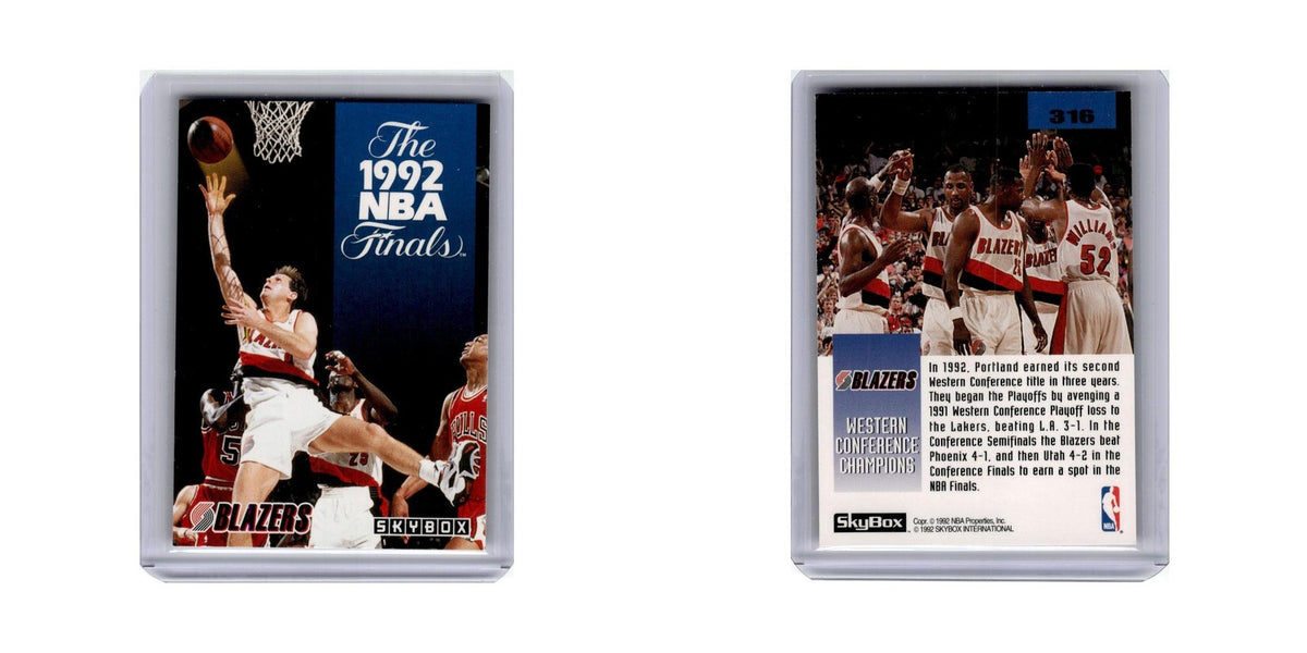 NBA Finals Portland Trail Blazers 1992 Skybox #316 Basketball Card NM