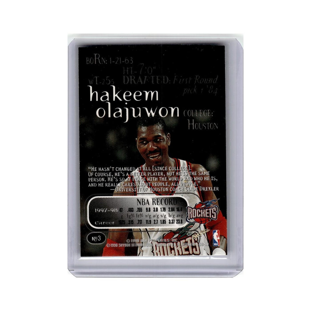 Hakeem Olajuwon 1998 Skybox Thunder #3 Houston Rockets Basketball Card NM