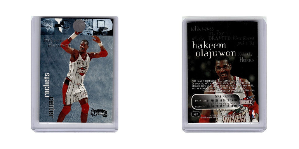Hakeem Olajuwon 1998 Skybox Thunder #3 Houston Rockets Basketball Card NM