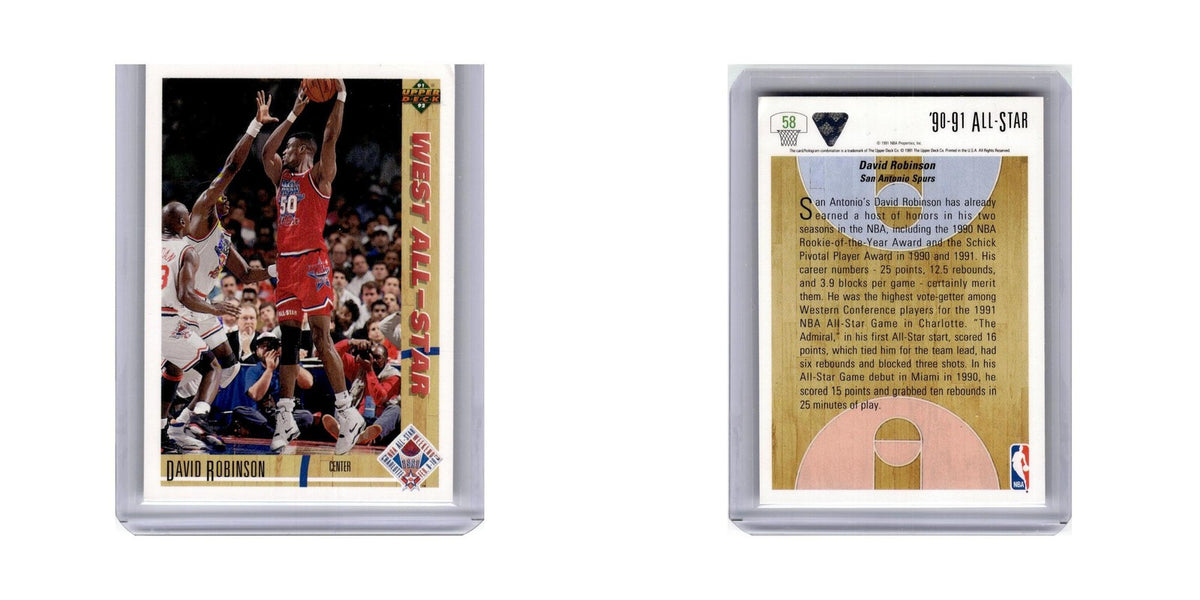 David Robinson 1991 Upper Deck #58 San Antonio Spurs Basketball Card NM