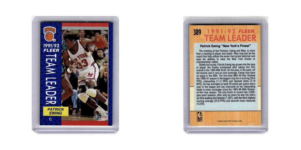 Patrick Ewing 1991 Fleer #389 New York Knicks Basketball Card NM
