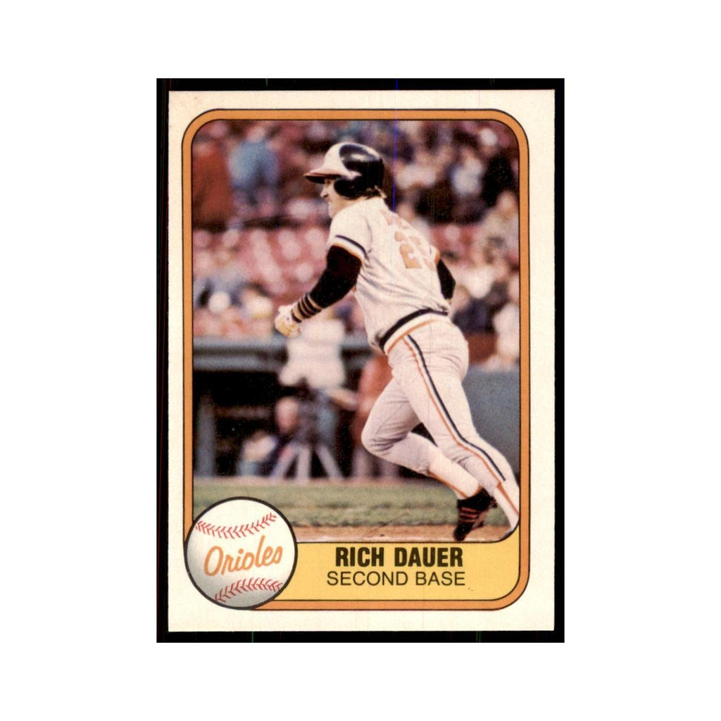 1981 Fleer Rich Dauer Baseball Cards #182