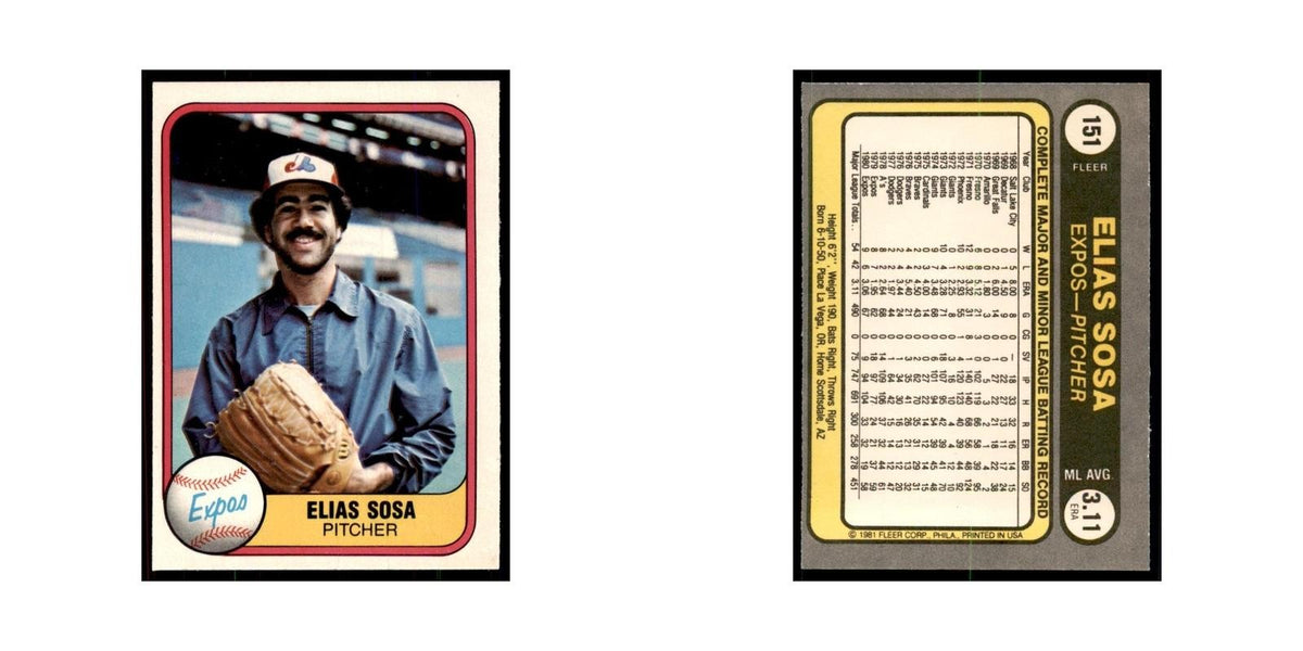 1981 Fleer Elias Sosa Baseball Cards #151