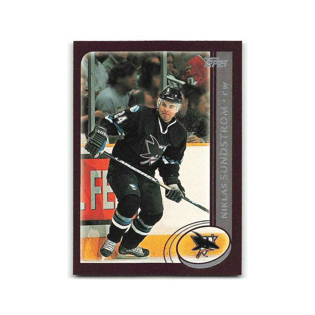 Niklas Sundstrom 2002 Topps #114 San Jose Sharks Hockey Card NM