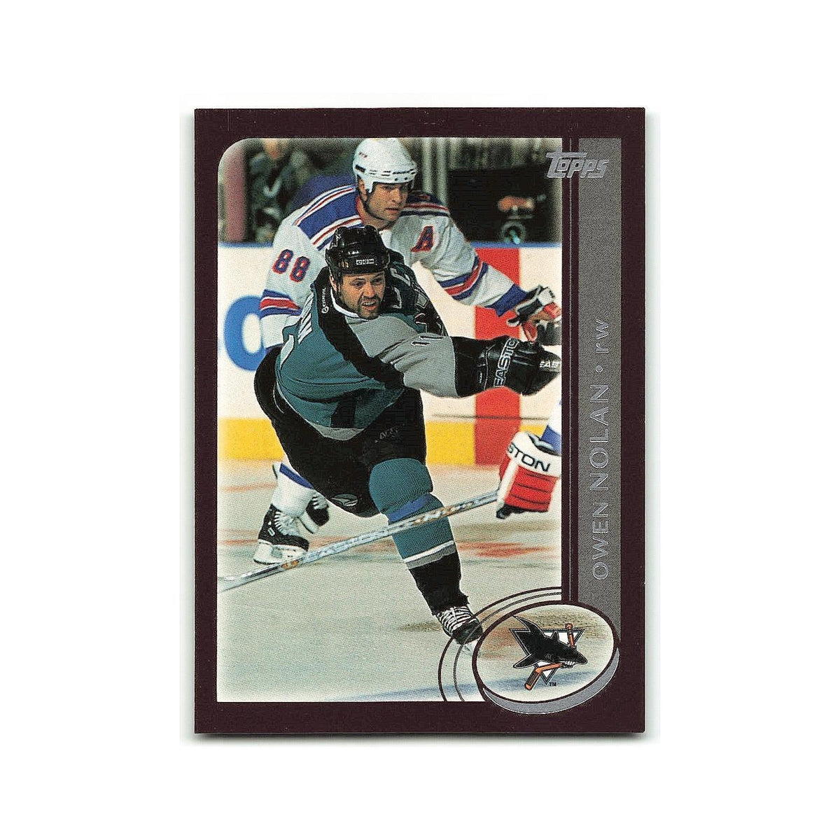 Owen Nolan 2002 Topps #28 San Jose Sharks Hockey Card NM