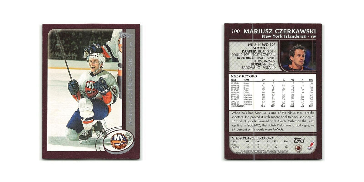 Mariusz Czerkawski 2002 Topps #100 New York Islanders Hockey Card NM