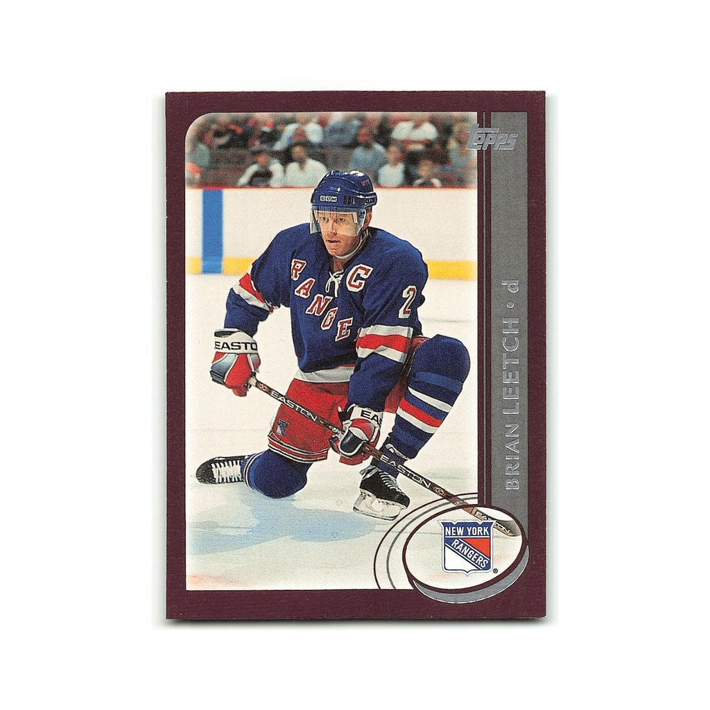 Brian Leetch 2002 Topps #57 New York Rangers Hockey Card NM