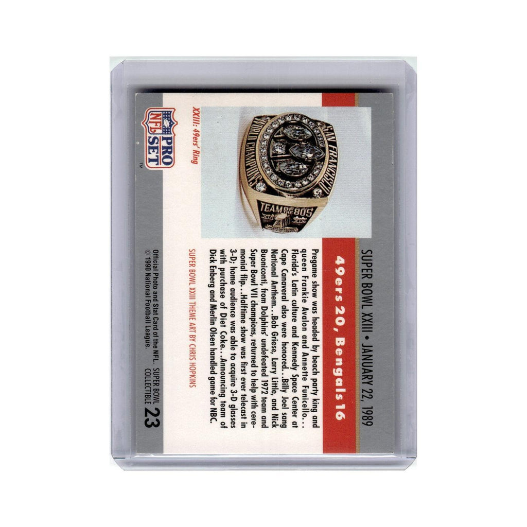 Super Bowl XXIII 1990 Pro Set Super Bowl Collectibles #23 Football Card NM