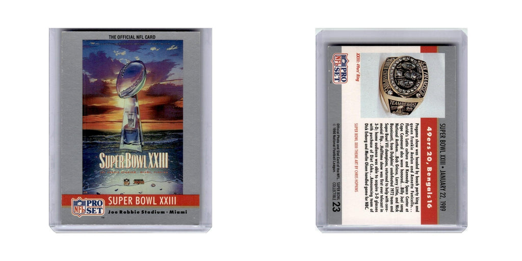 Super Bowl XXIII 1990 Pro Set Super Bowl Collectibles #23 Football Card NM