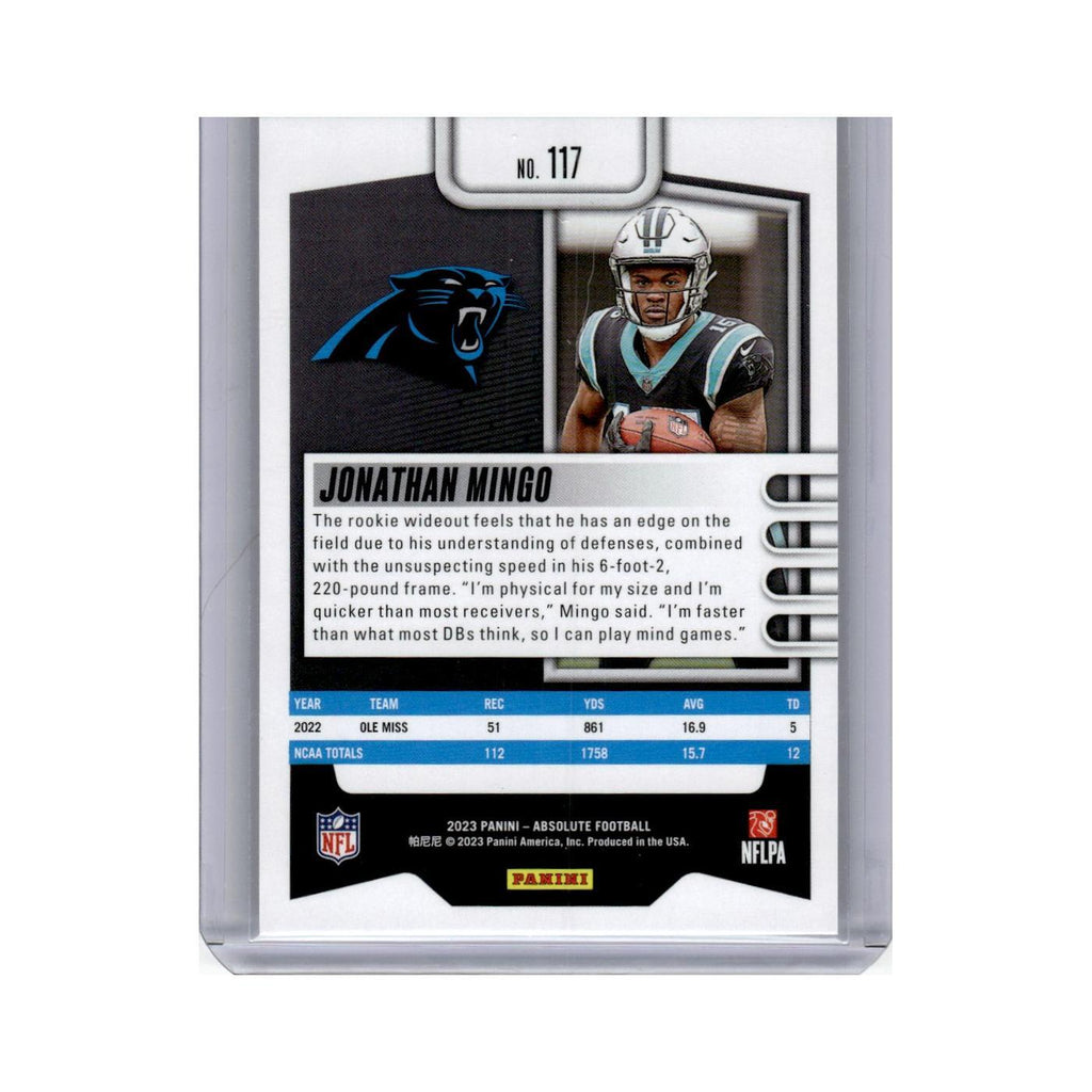 Jonathan Mingo Rookie 2023 Panini Absolute #117 Carolina Panthers NM