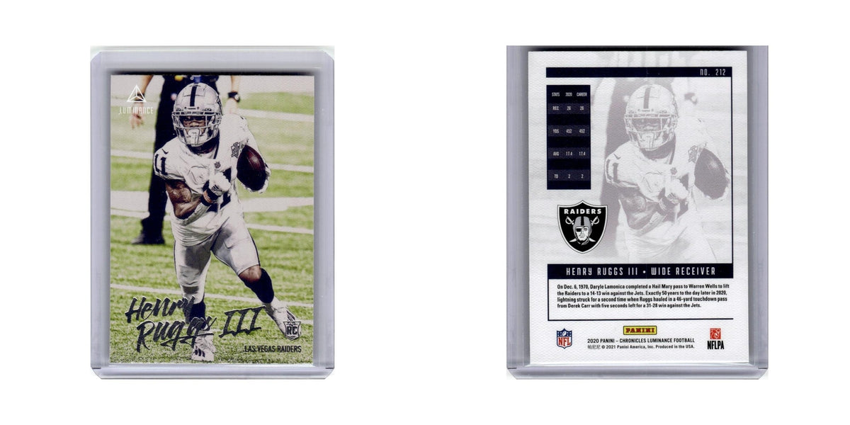 Henry Ruggs III Rookie 2020 Panini Chronicles Luminance #212 Raiders NM