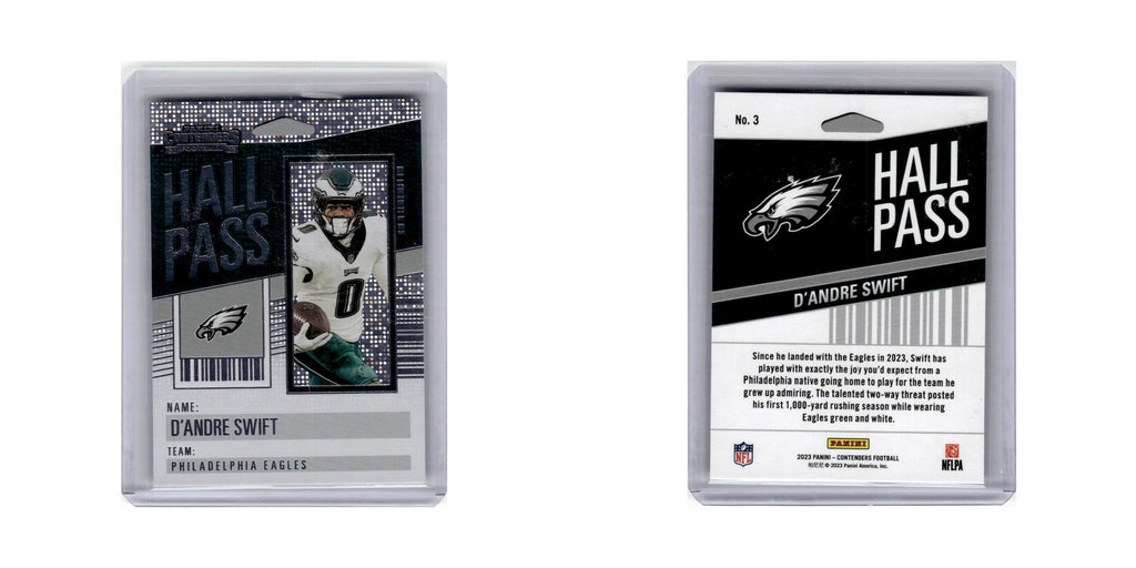 D'Andre Swift 2023 Panini Contenders Hall Pass #3 Philadelphia Eagles NM