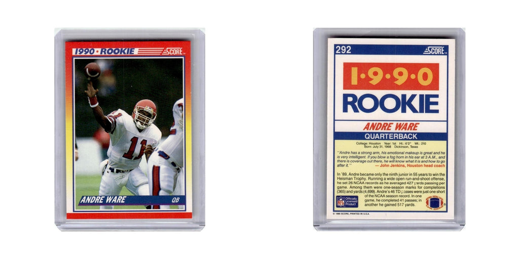 Andre Ware Rookie 1990 Score #292 Houston Cougars Football Card NM
