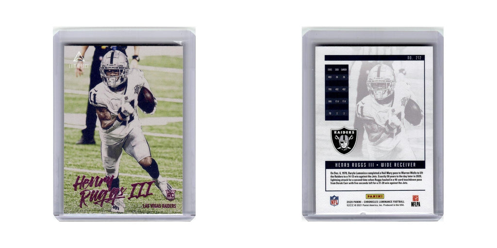Henry Ruggs III Rookie 2020 Panini Chronicles Luminance #212 Raiders NM