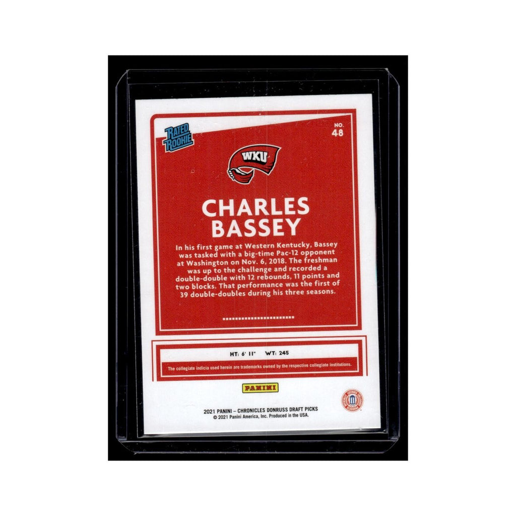Charles Bassey 2021 Donruss Draft Picks Rated Rookie #48 NM