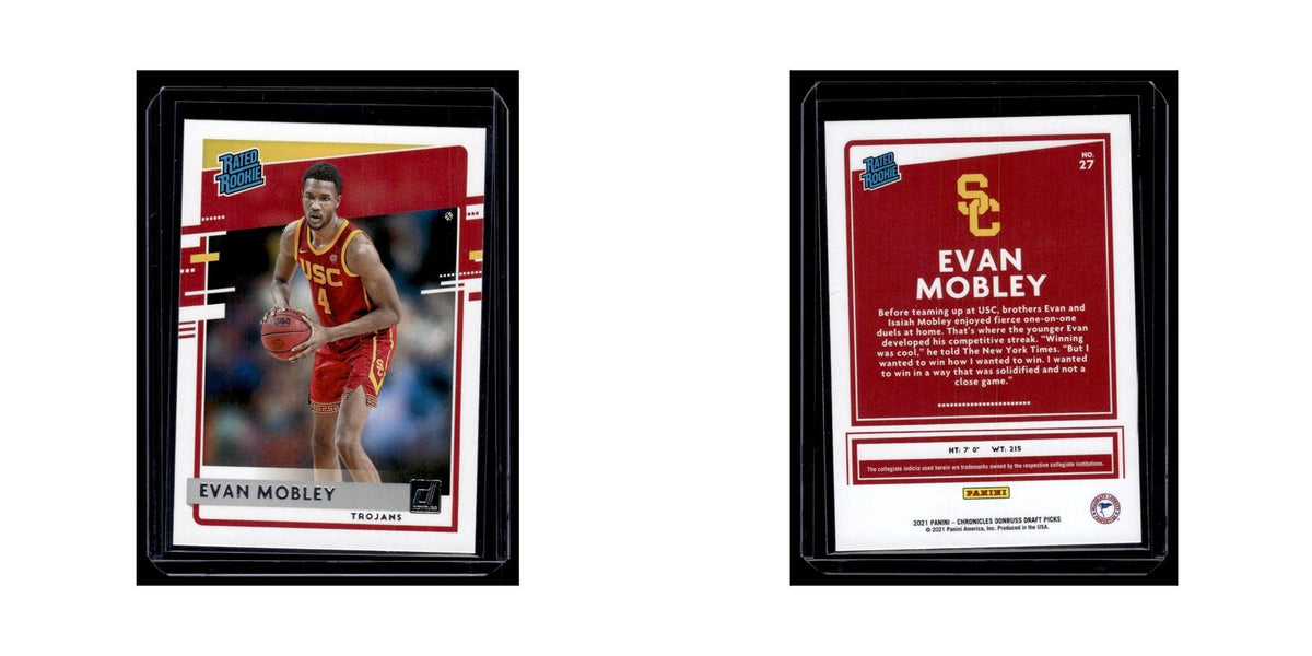 Evan Mobley 2021 Donruss Draft Picks Rated Rookie #27 USC Trojans NM